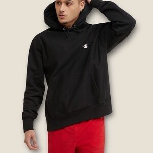 Champion Reverse Weave Hoodie C Logo Black S AS IS